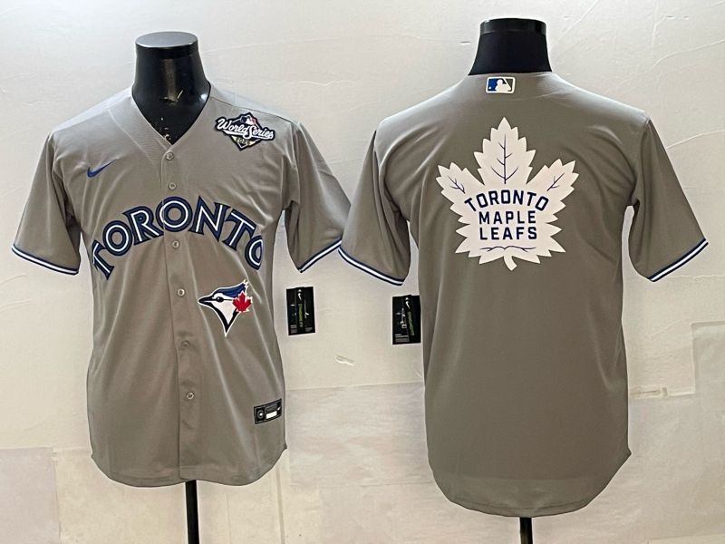 Men 2025 Nike Toronto Blue Jays Blank Grey Game MLB Jersey 02